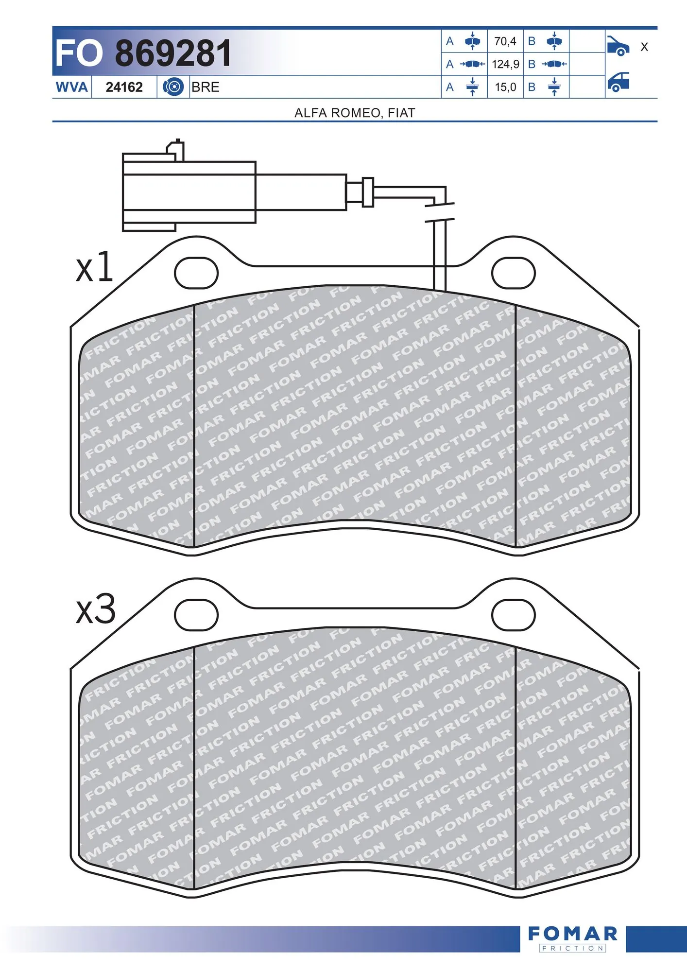 Brake Pad Set, disc brake